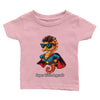 un T-shirt bébé personnalisable avec super hippocampe, idéal pour les tout-petits. Motifs d'animaux adorables et possibilité de personnalisation. Parfait comme cadeau unique pour bébé.