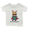 adorable T-shirt bébé personnalisable avec un motif de super lapin. Idéal pour offrir un tee-shirt personnalisé à votre bébé. Disponible en plusieurs tailles et couleurs