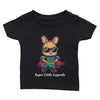 adorable T-shirt bébé personnalisable avec un motif de super lapin. Idéal pour offrir un tee-shirt personnalisé à votre bébé. Disponible en plusieurs tailles et couleurs