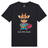 T-shirt adulte unisexe en coton biologique personnalisable avec un dessin de Super girafon. Idéal pour hommes et femmes, ce tee-shirt bio peut être personnalisé avec différents designs d'animaux. Parfait comme t-shirt personnalisable unisexe