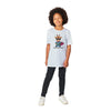 T-shirt enfant bio personnalisable avec dessin d'un super girafon. Idéal pour les enfants aimant les animaux, ce t-shirt est conçu en coton bio et peut être personnalisé avec un dessin unique.