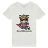 T-shirt enfant bio personnalisable avec un super motif de jaguar. Idéal pour les jeunes explorateurs et amateurs d'animaux. Personnalisez ce t-shirt pour un look unique!