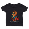 un T-shirt bébé personnalisable avec super hippocampe, idéal pour les tout-petits. Motifs d'animaux adorables et possibilité de personnalisation. Parfait comme cadeau unique pour bébé.