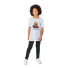 T-shirt enfant bio personnalisable avec un dessin adorable de super poussin. Idéal pour offrir à votre enfant un vêtement unique et écologique. Parfait comme cadeau personnalisé pour toute occasion.