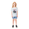  T-shirt enfant bio personnalisable avec le dessin d'un super porcelet. Idéal pour les enfants qui aiment les t-shirts originaux et personnalisés avec des motifs d'animaux. Fabriqué à partir de matériaux biologiques, ce t-shirt est à la fois écologique et ludique, parfait pour toutes les aventures de votre petit(e).