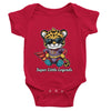 Body à manches courtes super jaguar rouge pour bébé personnalisable