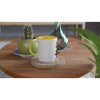 Mug personnalisable en céramique avec dessin de super hérisson, disponible avec intérieur coloré. Personnalisez ce mug avec un prénom pour un cadeau unique et coloré.