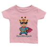  adorable t-shirt bébé personnalisable avec le dessin d'un super girafon. Idéal pour les tout-petits, ce tee-shirt est personnalisé avec soin et disponible en plusieurs tailles. Parfait comme cadeau unique pour bébé.