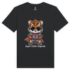 T-shirt adulte unisexe bio ras du cou avec un dessin de super tigre. T shirt personnalisable idéal pour hommes et femmes. Tee shirt bio à personnaliser selon vos goûts. Disponible en t shirt unisexe, ce modèle est parfait comme t shirt unisex personnalisé pour tous les adultes